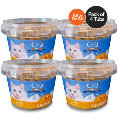 Show full view: Scoochie Pet Sensations Chicken Filled Crunchy Cat Treats, 8.8-oz tub, 4 count slide 3 of 8