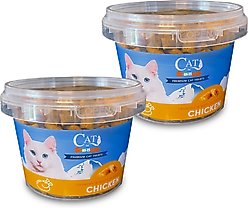 Scoochie Pet Sensations Chicken Filled Crunchy Cat Treats, 8.8-oz tub, 2 count