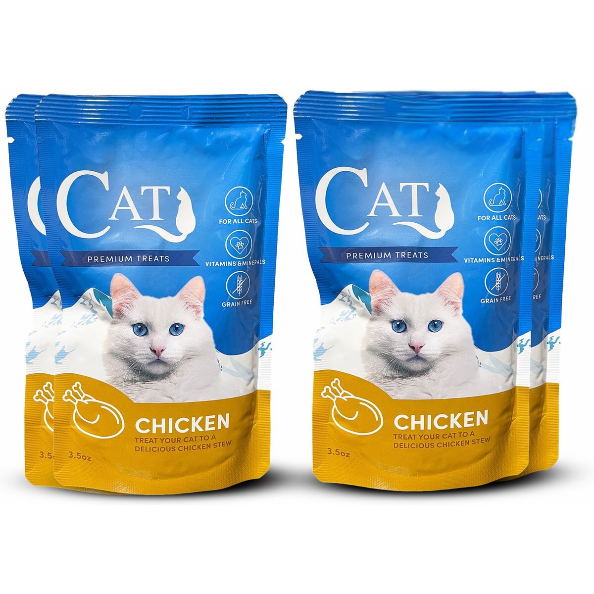 Scoochie Pet Premium Gravy Chicken Stew Wet Cat Food Topping, 3.5-oz pouch, case of 4