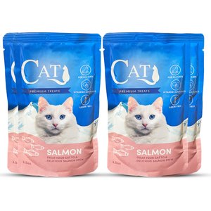 Scoochie Pet Premium Gravy Salmon Stew Wet Cat Food Topping, 3.5-oz pouch, case of 4