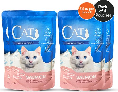 Show full view: Scoochie Pet Premium Gravy Salmon Stew Wet Cat Food Topping, 3.5-oz pouch, case of 4 slide 3 of 8