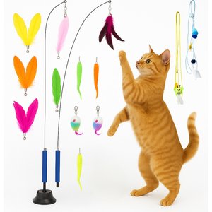 Pet Fit For Life Suction Cup Cat Wand Toy, 2 count