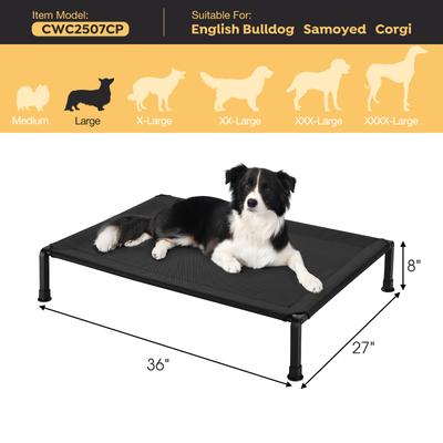 Show full view: Veehoo Heavy Duty Elevated Dog Bed, Black, Large slide 2 of 10