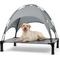 Show in main carousel: Heeyoo Elevated Dog Bed with Canopy, Grey, Large slide 1 of 7