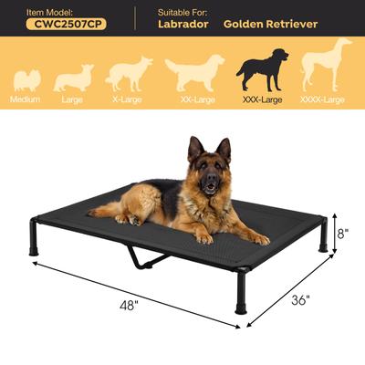 Show full view: Veehoo Heavy Duty Elevated Dog Bed, Black, XXX-Large slide 2 of 10