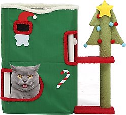 Yitahome Christmas 2-Tier Cat House slide 2 of 8