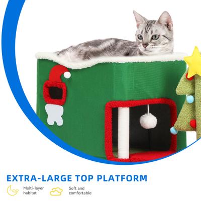 Show full view: Yitahome Christmas 2-Tier Cat House slide 3 of 8
