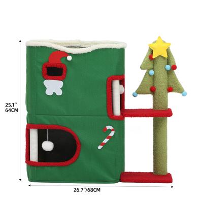 Show full view: Yitahome Christmas 2-Tier Cat House slide 2 of 8