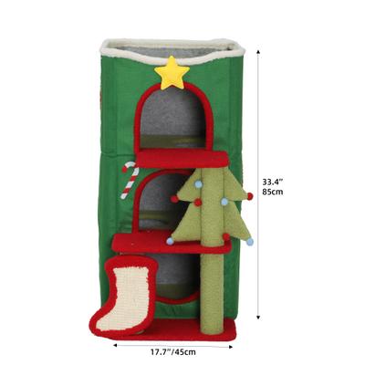 Show full view: Yitahome Christmas 3-Tier Cat House slide 2 of 7