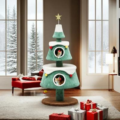 Show full view: Yitahome 63-in Christmas Cat Tree slide 6 of 8