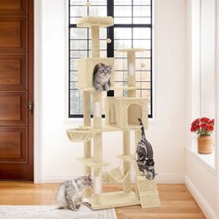 Yitahome 75-in Cat Tree & Condo, Beige