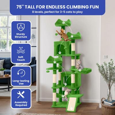 Show full view: Yitahome 75-in Multi-Level Cat Tree slide 3 of 8