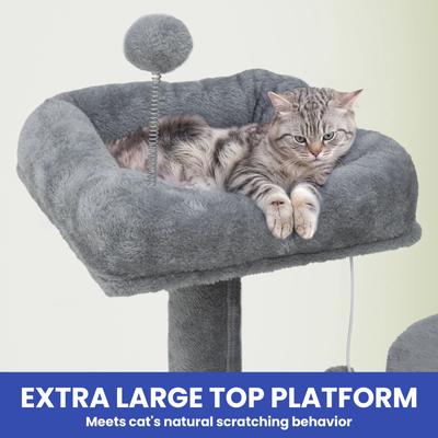Show full view: Yitahome 75-in Cat Tree & Condo, Gray slide 5 of 7