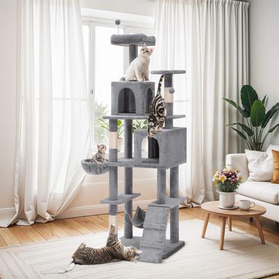 Show full view: Yitahome 75-in Cat Tree & Condo, Gray slide 3 of 7