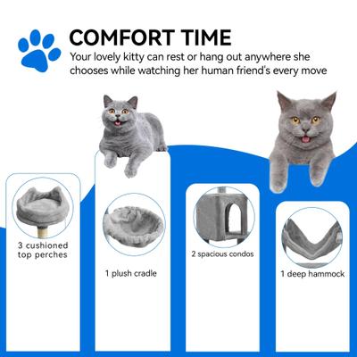 Show full view: Yitahome 75-in Multi-Level Cat Tree & Condo slide 5 of 5