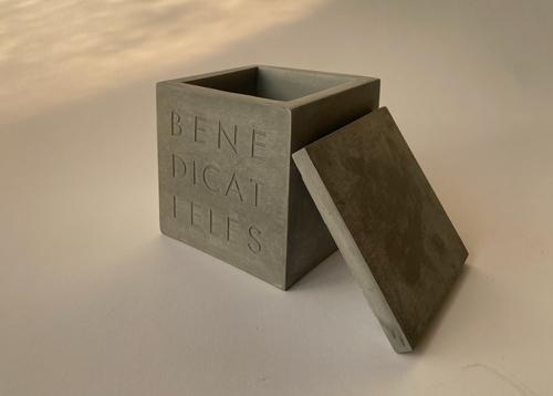 Show full view: House Parts, Inc. Benedicat Feles "Bless the Cats" Cat Memorial Urn slide 2 of 2