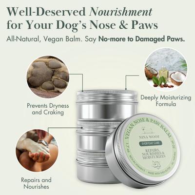 Show full view: Nina Woof Vegan Dog Nose & Paw Balm, 1.7-oz tin slide 5 of 9