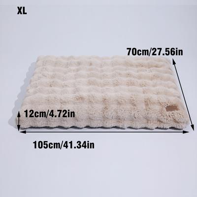 Show full view: BingoPaw Fluffy Deluxe Plush Dog Bed with Removable Cover, Beige, X-Large slide 2 of 10