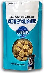Durkha Yak Cheesy Churro Bites Crunchy Dog Treats, 1.75-oz bag