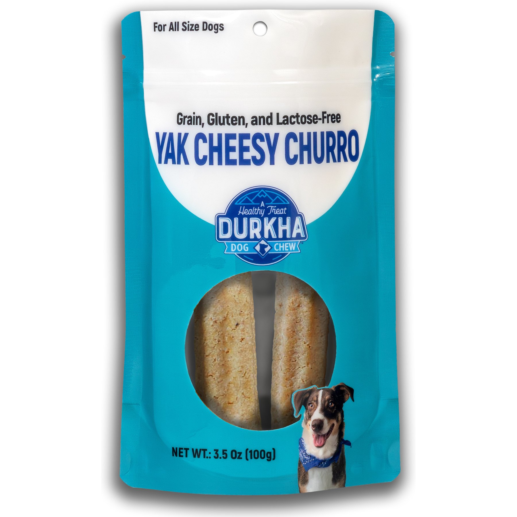 Durkha Yak Cheesy Churro Crunchy Dog Treats, 3 count