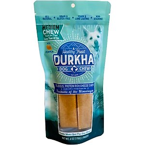 Durkha Cheese Chew Pumpkin Dog Treats, 2 count