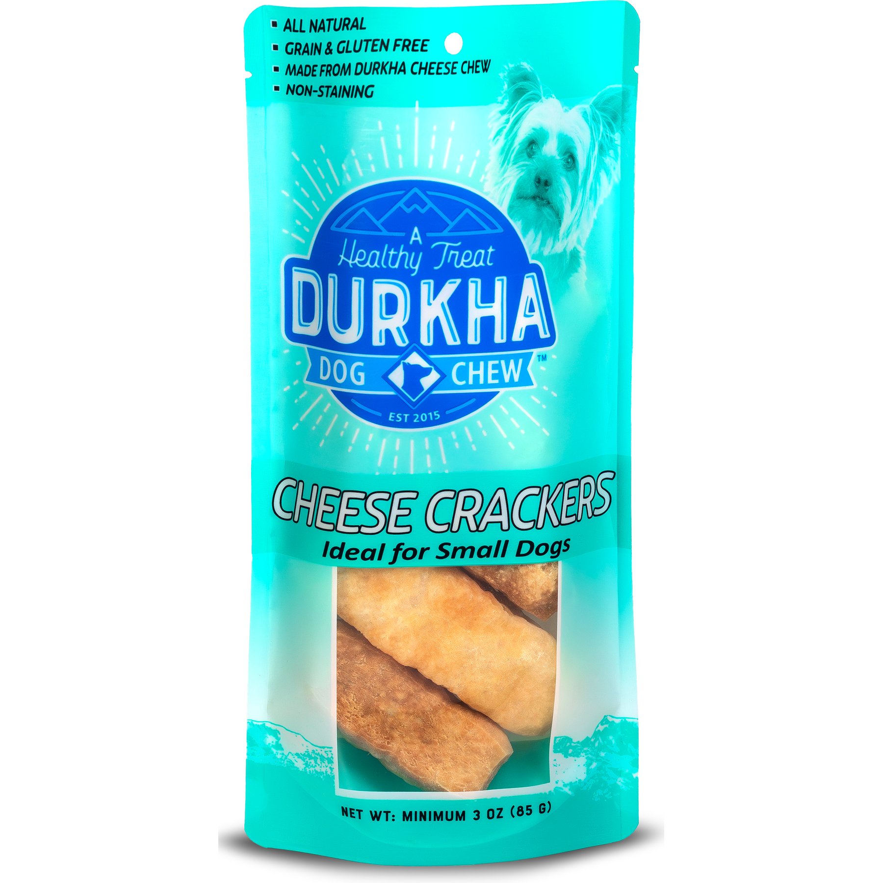 Durkha Packaged Crackers Dog Chew Treats, 3-oz bag