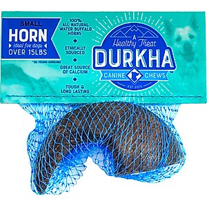 Durkha Buffalo Horn Natural Chew Dog Treats, Small