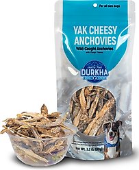 Durkha Yak Cheesy Anchovies Dehydrated Dog Treats, 3.2-oz bag