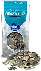 Durkha Cod Skin Chips Dehydrated Dog Treats, 1.13-oz bag