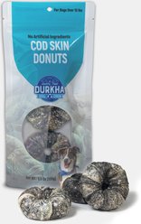 Durkha Cod Skin Donuts Dehydrated Dog Treats, Small, 3 count