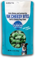 Durkha Yak Cheesy Bites with Venison & Spinach Dog Treats, 3.5-oz bag