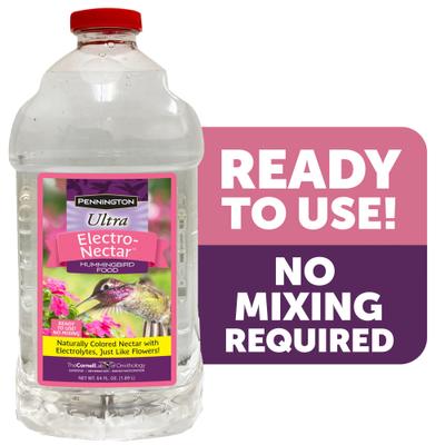 Show full view: Pennington Ready To Use ElectroNectar Hummingbird Food, 64-oz bottle slide 2 of 11