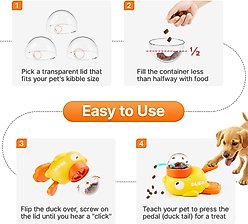 Potaroma Duck Shaped Cat & Dog Toy Treat Dispenser, 8.6-in slide 2 of 7