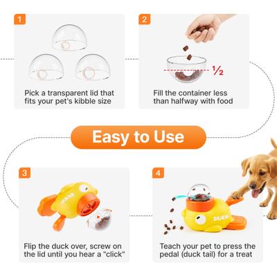 Show full view: Potaroma Duck Shaped Cat & Dog Toy Treat Dispenser, 8.6-in slide 6 of 8