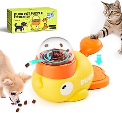 Potaroma Duck Shaped Cat & Dog Toy Treat Dispenser, 8.6-in