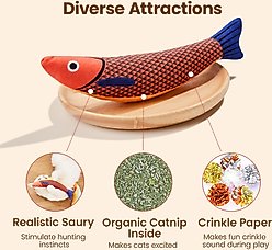 Potaroma Crinkle Fish Cat Toys with Catnip, Multi-color, 9.4-in, 3 count slide 2 of 6