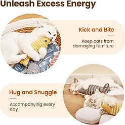 Potaroma Crinkle Fish Cat Toys with Catnip, Multi-Color, 7.8-in, 3 count slide 2 of 6