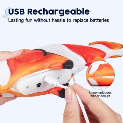 Show full view: Potaroma Flopping Fish Cat Toy with Silvervine & Catnip, Multi-Color, 10.5-in slide 6 of 7