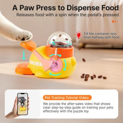 Show full view: Potaroma Duck Shaped Cat & Dog Toy Treat Dispenser, 8.6-in slide 3 of 8