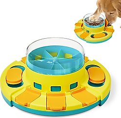 Potaroma Treat Dispensary Dog Toy with Two Levels, 4.2-in, Multi-colors