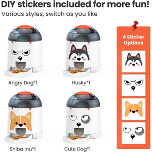 Potaroma Dog Puzzle Feeder Toy, Interactive IQ Training, Electronic Treat Dispenser, Automatic Rechargeable with Remote for Food Dispensing, All Breeds, 280ml Capacity, Multi-colors