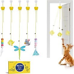 Potaroma Hanging Cat Toys with Catnip & Bells, 5 count