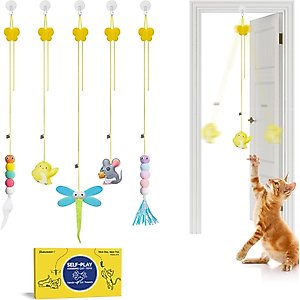 Potaroma Hanging Cat Toys with Catnip & Bells, 5 count