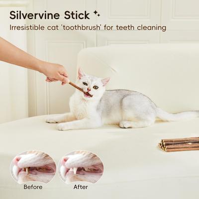 Show full view: Potaroma Plush Crinkle Kicker Cat Toy Set with Catnip, Silvervine Sticks & Gall Fruit slide 5 of 8