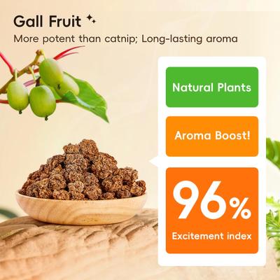 Show full view: Potaroma Plush Crinkle Kicker Cat Toy Set with Catnip, Silvervine Sticks & Gall Fruit slide 6 of 8