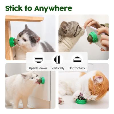 Show full view: Potaroma Toy Ball Wall Cat Toy with Catnip & Silvervine, Green, 4 count slide 7 of 8