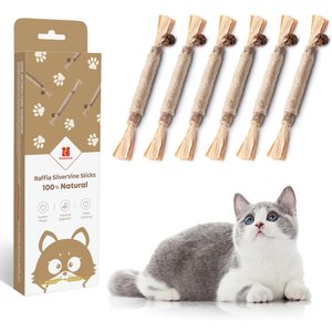 Potaroma Silvervine Stick Cat Chew Toys, 6 count