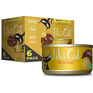 Tiki Cat Grill Ahi Tuna Grain-Free Canned Cat Food, 2.8-oz can, case of 6