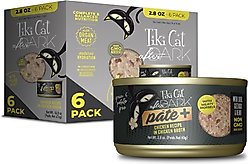 Tiki Cat After Dark Pate+ Chicken Grain-Free Wet Cat Food 2.8-oz can, case of 6