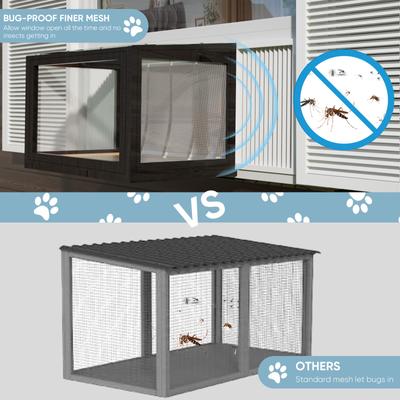 Show full view: FunXplore Outdoor Weatherproof Cat Window Perch, Black slide 4 of 8